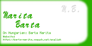 marita barta business card